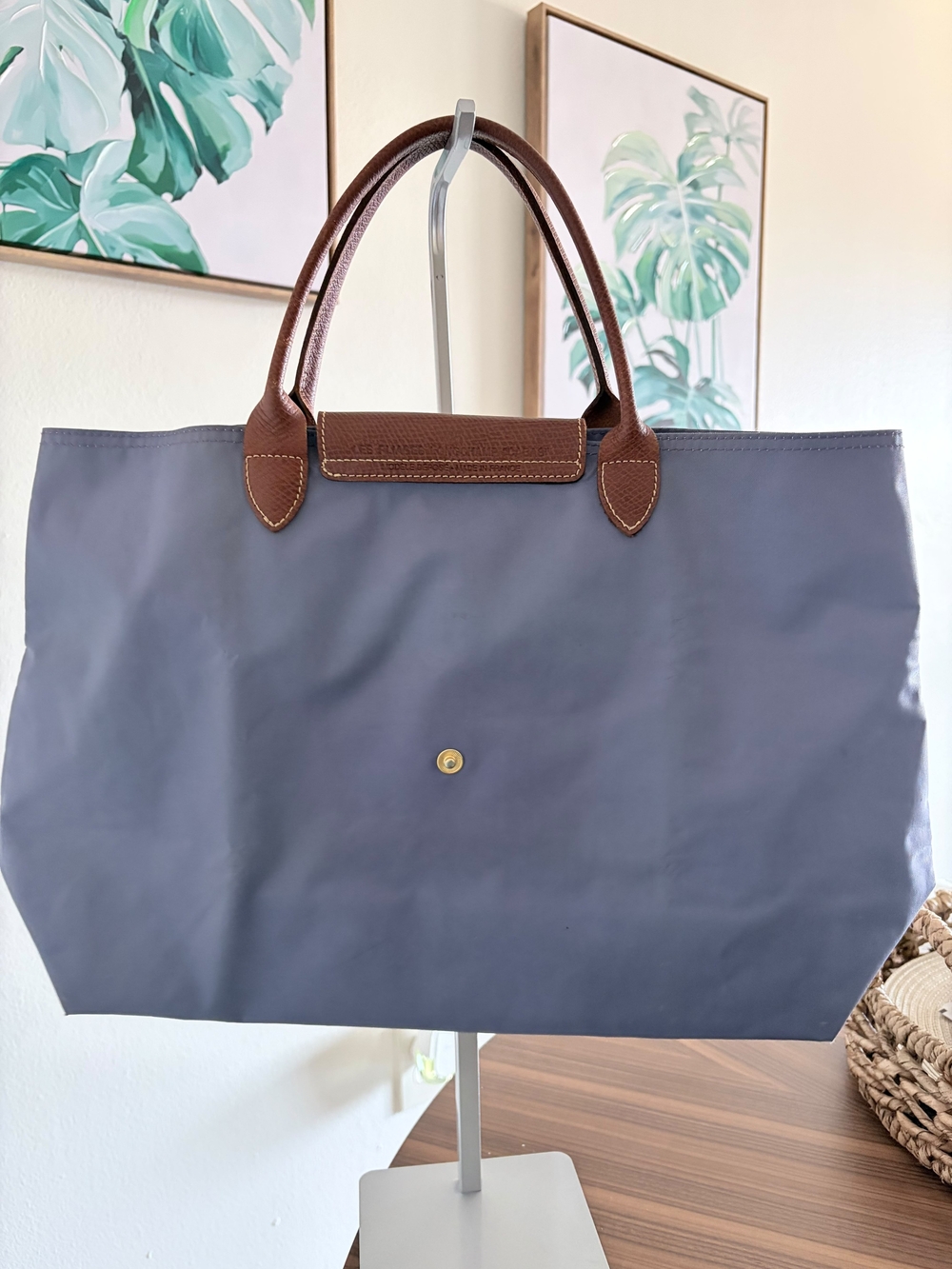 Authentic Longchamp Le Pliage Medium Nylon Tote Bag Lavender - Picture 11 of 13
